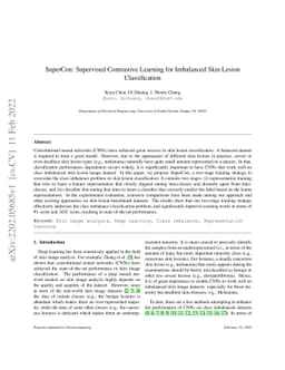 SuperCon: Supervised Contrastive Learning for Imbalanced Skin Lesion
  Classification