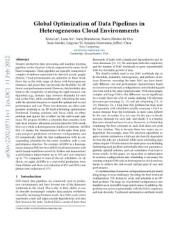 Global Optimization of Data Pipelines in Heterogeneous Cloud
  Environments