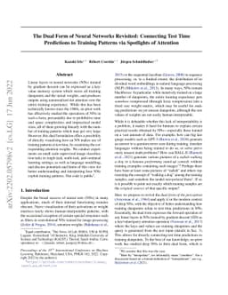 The Dual Form of Neural Networks Revisited: Connecting Test Time
  Predictions to Training Patterns via Spotlights of Attention