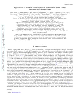 Applications of Machine Learning to Lattice Quantum Field Theory