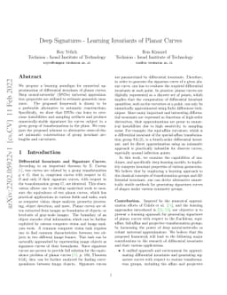 Deep Signatures -- Learning Invariants of Planar Curves