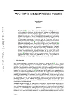Wav2Vec2.0 on the Edge: Performance Evaluation