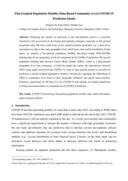 Fine-Grained Population Mobility Data-Based Community-Level COVID-19
  Prediction Model