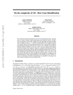 On the complexity of All $\varepsilon$-Best Arms Identification