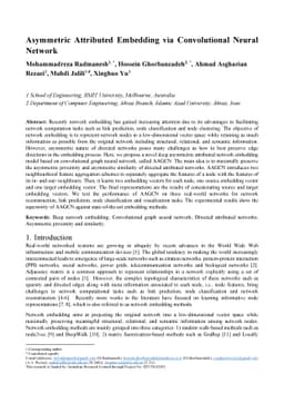 Learning Asymmetric Embedding for Attributed Networks via Convolutional
  Neural Network