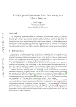 Exactly Optimal Deterministic Radio Broadcasting with Collision
  Detection