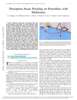 Perception-Aware Perching on Powerlines with Multirotors
