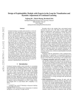 Design of Explainability Module with Experts in the Loop for
  Visualization and Dynamic Adjustment of Continual Learning