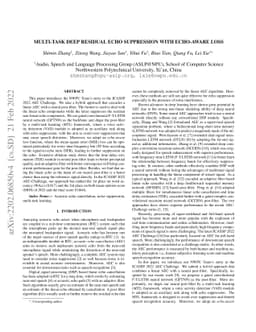 Multi-Task Deep Residual Echo Suppression with Echo-aware Loss