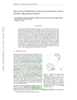 Delaunay Component Analysis for Evaluation of Data Representations