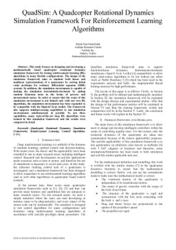 QuadSim: A Quadcopter Rotational Dynamics Simulation Framework For
  Reinforcement Learning Algorithms