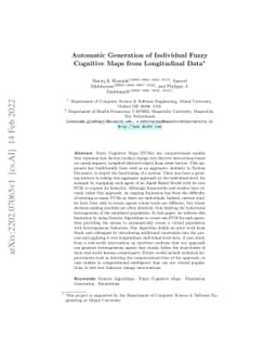 Automatic Generation of Individual Fuzzy Cognitive Maps from
  Longitudinal Data