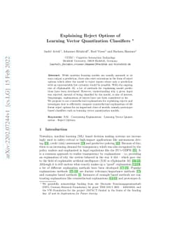 Explaining Reject Options of Learning Vector Quantization Classifiers