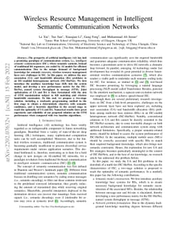 Wireless Resource Management in Intelligent Semantic Communication
  Networks