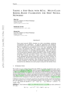Taking a Step Back with KCal: Multi-Class Kernel-Based Calibration for
  Deep Neural Networks