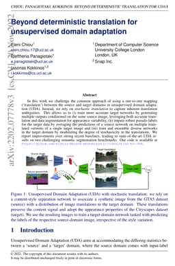 Beyond Deterministic Translation for Unsupervised Domain Adaptation