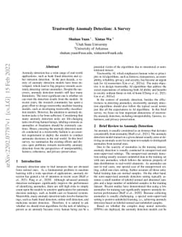 Trustworthy Anomaly Detection: A Survey