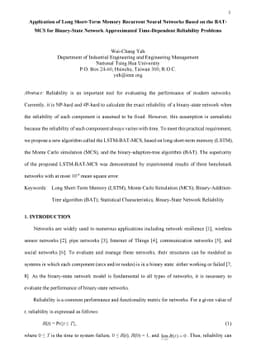 Application of Long Short-Term Memory Recurrent Neural Networks Based on
  the BAT-MCS for Binary-State Network Approximated Time-Dependent Reliability
  Problems