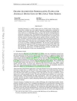 Graph-Augmented Normalizing Flows for Anomaly Detection of Multiple Time
  Series