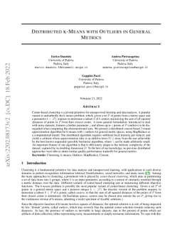 Distributed k-Means with Outliers in General Metrics