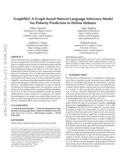 GraphNLI: A Graph-based Natural Language Inference Model for Polarity
  Prediction in Online Debates
