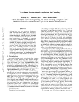 Text-Based Action-Model Acquisition for Planning