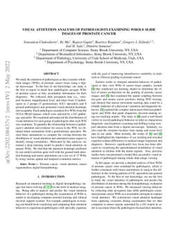 Visual attention analysis of pathologists examining whole slide images
  of Prostate cancer
