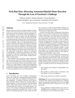 Feels Bad Man: Dissecting Automated Hateful Meme Detection Through the
  Lens of Facebook's Challenge