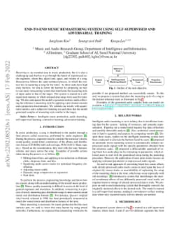 End-to-end Music Remastering System Using Self-supervised and
  Adversarial Training