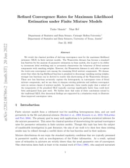 Refined Convergence Rates for Maximum Likelihood Estimation under Finite
  Mixture Models