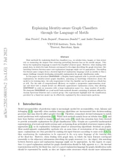 GRAPHSHAP: Explaining Identity-Aware Graph Classifiers Through the
  Language of Motifs