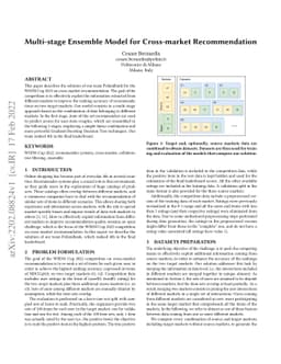 Multi-stage Ensemble Model for Cross-market Recommendation