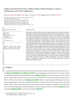 Graph Convolutional Networks for Multi-modality Medical Imaging:
  Methods, Architectures, and Clinical Applications
