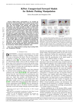 KINet: Unsupervised Forward Models for Robotic Pushing Manipulation