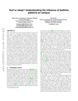 Surf or sleep? Understanding the influence of bedtime patterns on campus