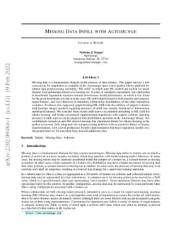 Missing Data Infill with Automunge