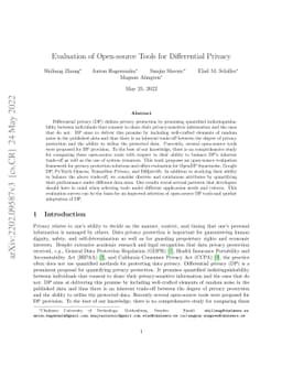 Evaluation of Open-source Tools for Differential Privacy