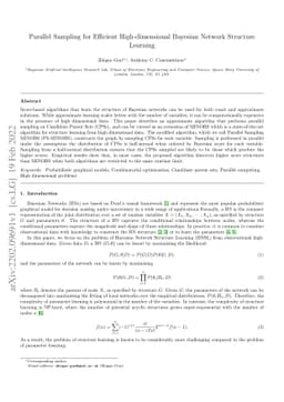Parallel Sampling for Efficient High-dimensional Bayesian Network
  Structure Learning