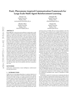 PooL: Pheromone-inspired Communication Framework forLarge Scale
  Multi-Agent Reinforcement Learning