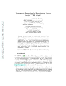 Automated Reasoning in Non-classical Logics in the TPTP World