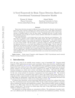 A Novel Framework for Brain Tumor Detection Based on Convolutional
  Variational Generative Models