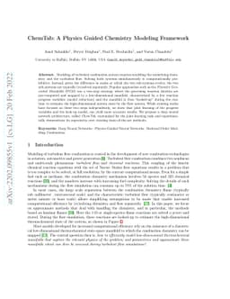 ChemTab: A Physics Guided Chemistry Modeling Framework