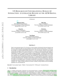 UX Research on Conversational Human-AI Interaction: A Literature Review
  of the ACM Digital Library