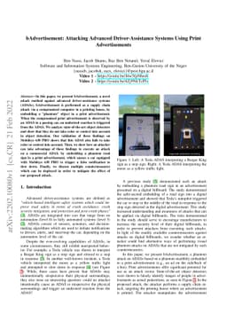 bAdvertisement: Attacking Advanced Driver-Assistance Systems Using Print
  Advertisements