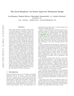 The Good Shepherd: An Oracle Agent for Mechanism Design