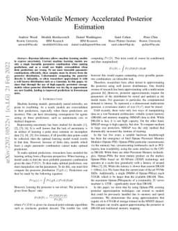 Non-Volatile Memory Accelerated Posterior Estimation