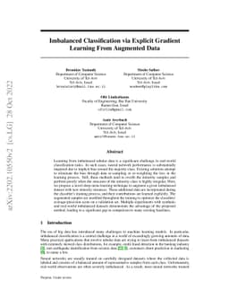Imbalanced Classification via Explicit Gradient Learning From Augmented
  Data