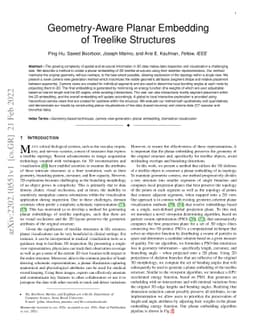 Geometry-Aware Planar Embedding of Treelike Structures