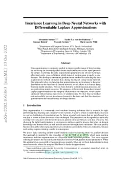 Invariance Learning in Deep Neural Networks with Differentiable Laplace
  Approximations