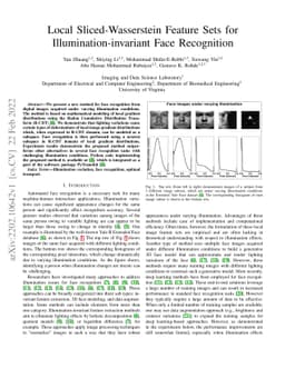 Local Sliced-Wasserstein Feature Sets for Illumination-invariant Face
  Recognition